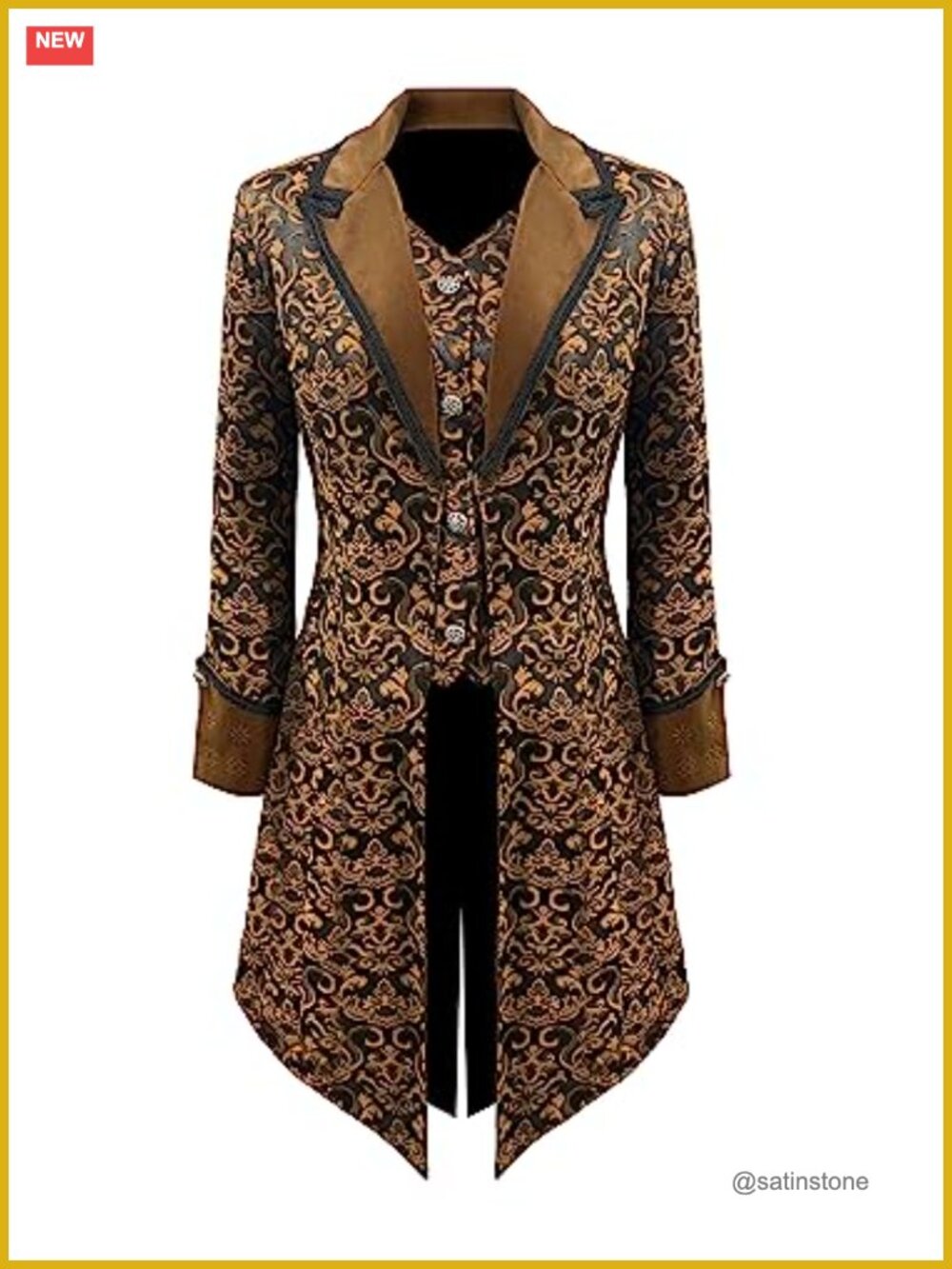 Steampunk Victorian Gothic Tailcoat Frock Coat Cosplay Jacket